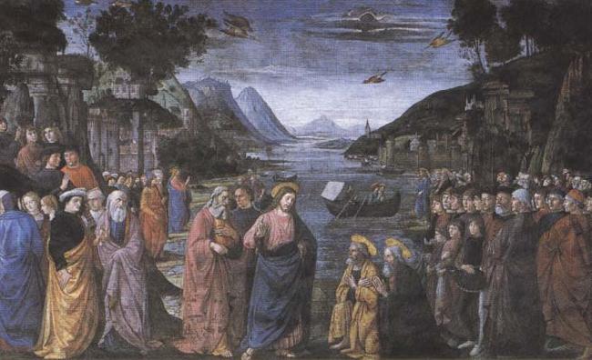 Sandro Botticelli Domenico Ghirlandaio,The Calling of the first Apostles,Peter and Andrew oil painting picture